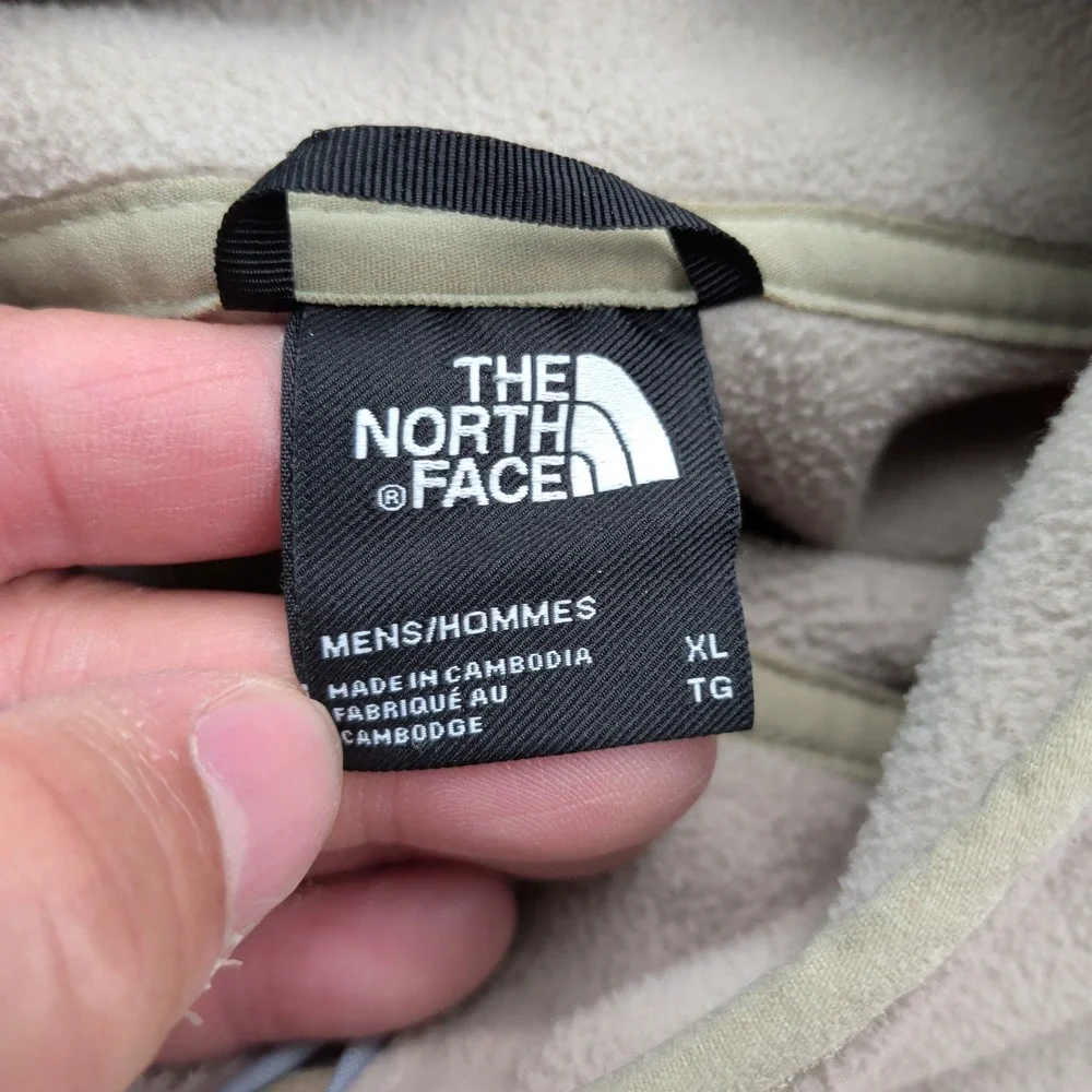 The North Face TKA 100 Glacier Quarter Zip Mens XL Fleece Pullover Tan
